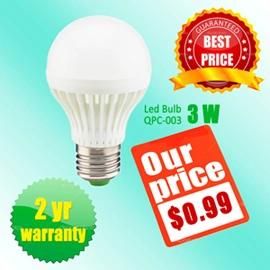 3W LED Bulb Light with Thermal Plastic Housing 0.99USD