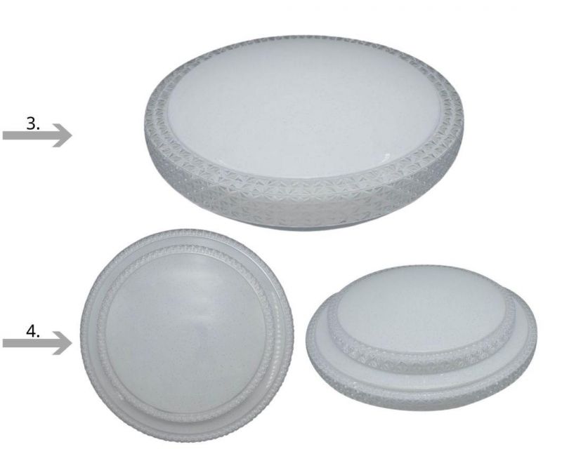 Smart Crystal Round Cover Ceiling Lights 24W with Good Heat Conduction, Luminous Efficiency