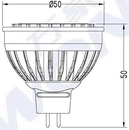 12-24V 6.5W Dimmable MR16 LED Spotlight Bulb for Interior/Exterior Lighting