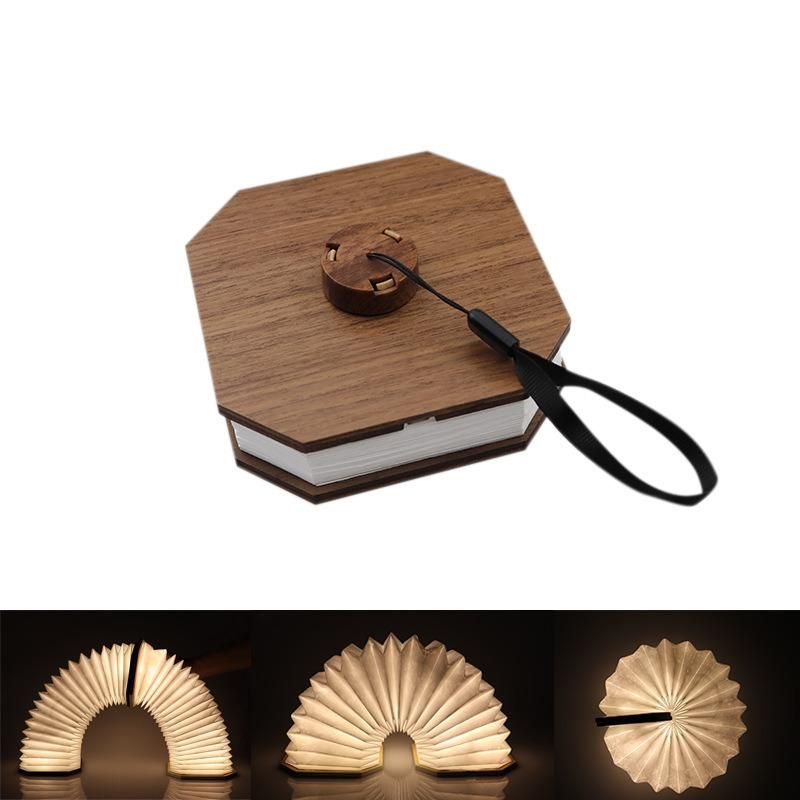 2021 Dropshipping LED Portable Creative Night Light Wooden Organ Lamp