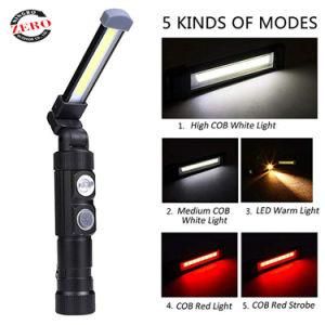 Folding Aluminum LED Pocket Portable Inspection Lights with Magnetic Base for Repairing, Home, Camping, and Emergency