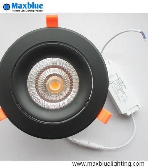 6-50W Black LED Ceiling Recessed Downlight for Clothes Shop Lighting