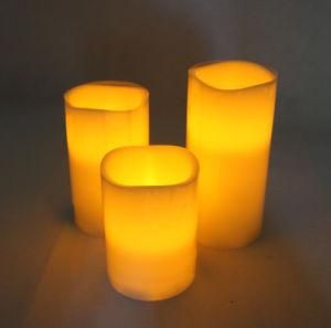 Melted Top Edge Candle Battery Operated Flameless LED Candle