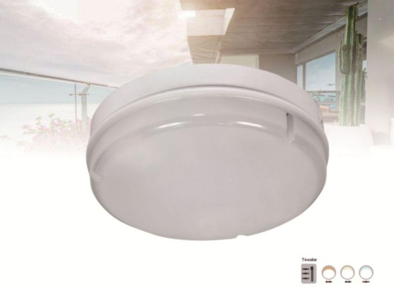 16W LED Wall Mount Bulkhead with Microwave Sensor IP65 LED Dimming with 3h 3W 5W Emergency