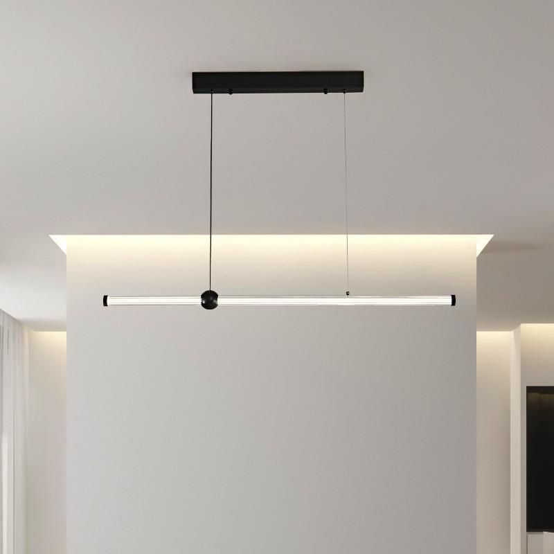 2022 Bar Lighting Front Desk Restaurant Office Black LED Modern Hanging Pendant Light