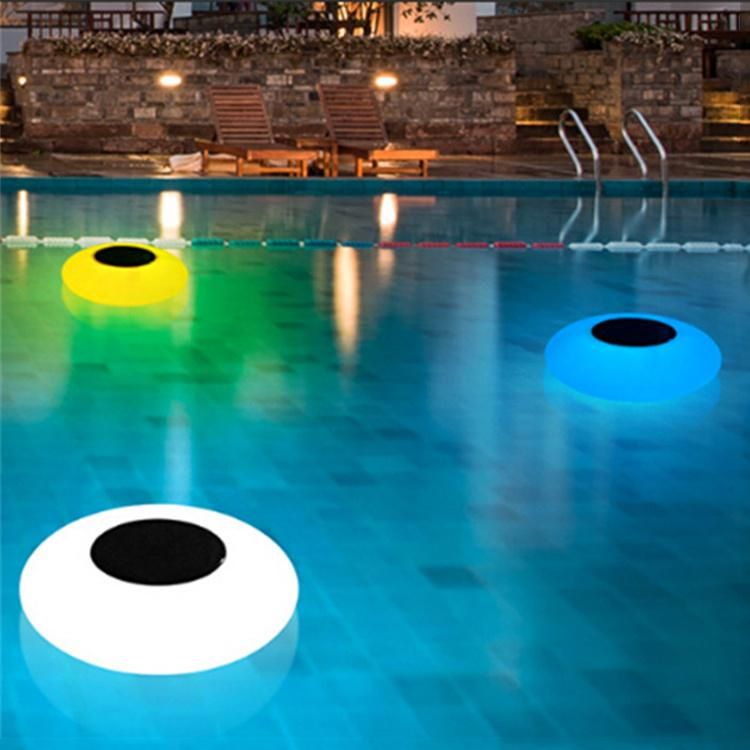 Decorative Lighting Floating Solar Light Flat Ball for Swimming Pool