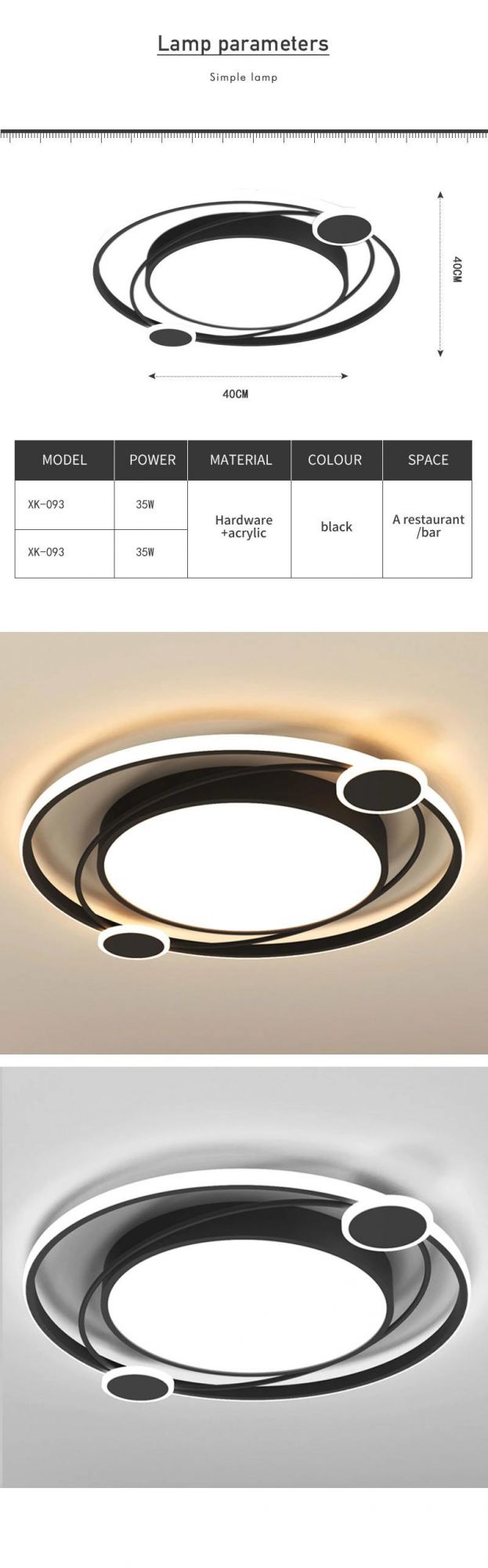 2021 Wholesale Price Home Indoor Bedroom Hotel Simple Round Fancy LED Ceiling Light