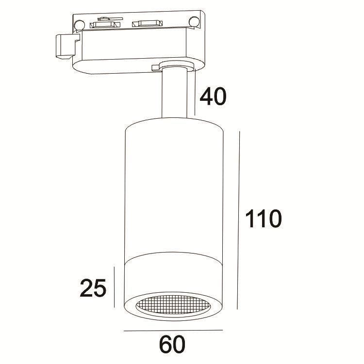 Modern Luxury Brass Anti-Glare LED Spotlight COB Track Light GU10 Luminaire Fixture