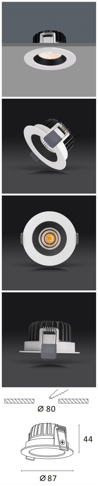 Cast Aluminum Professional Outdoor, IP65 Recessed LED Lighting, LED Spot Light, LED Downlight