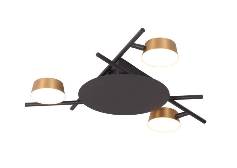 Masivel Factory Modern Style Lights Decoration Linear Black and Brass Metal Ceiling Lamp