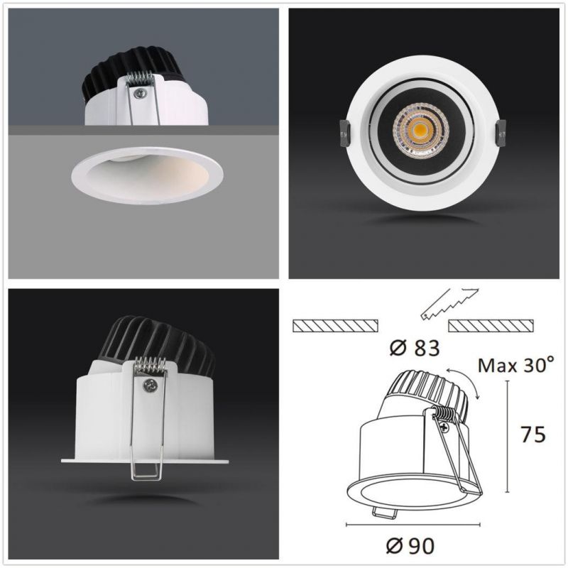 Deep Frame 10W Outdoor IP65 COB LED Recessed Spot Light