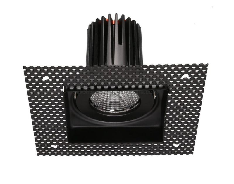 Aluminum Trimless Square MR16 Frame LED Downlight Adjustable GU10 Housing