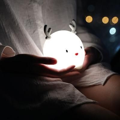 Christmas Night Lights for Bedroom with Sleep Breathing Lamp for Kids Boys Girls Baby Nursery, Touch Control USB Rechargeable