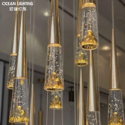 Indoor Hotel Ocean Lighting Chinese Factory New Designs Crystal LED Chandelier Pendant Lamp