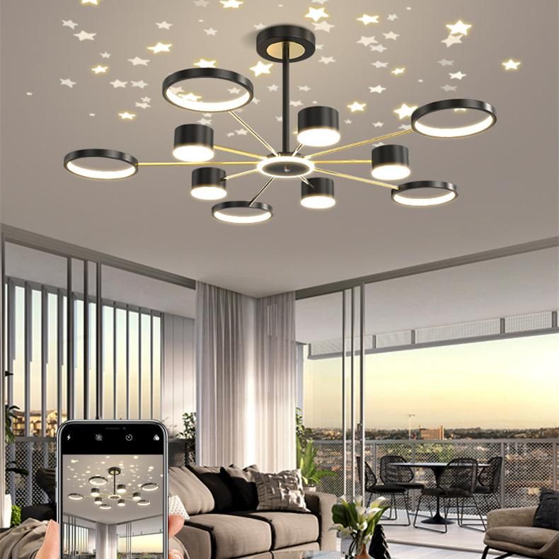 2022 Popular Modern LED Chandelier Star Shining Pendant Lamp Living Room Modern LED Ceiling Light