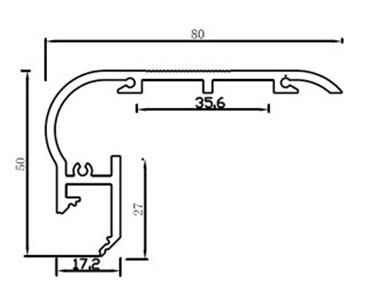 DC12V/24V LED Step/Stair Linear Light Profile Aluminum