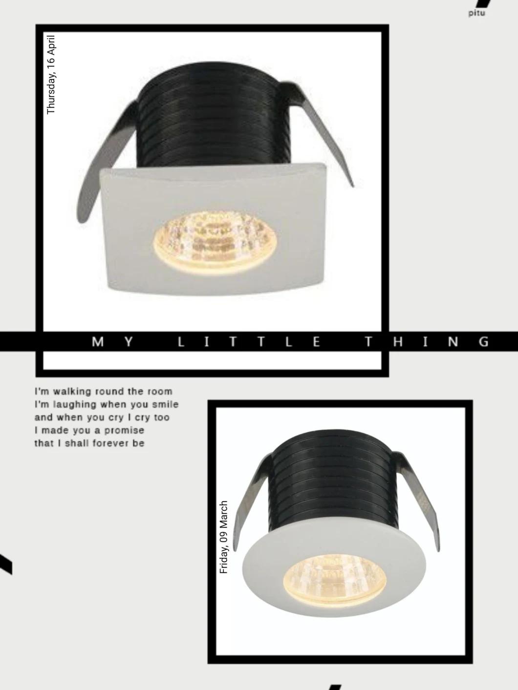 Energy Saving Round Aluminum COB Recessed LED Mini Downlight 2W