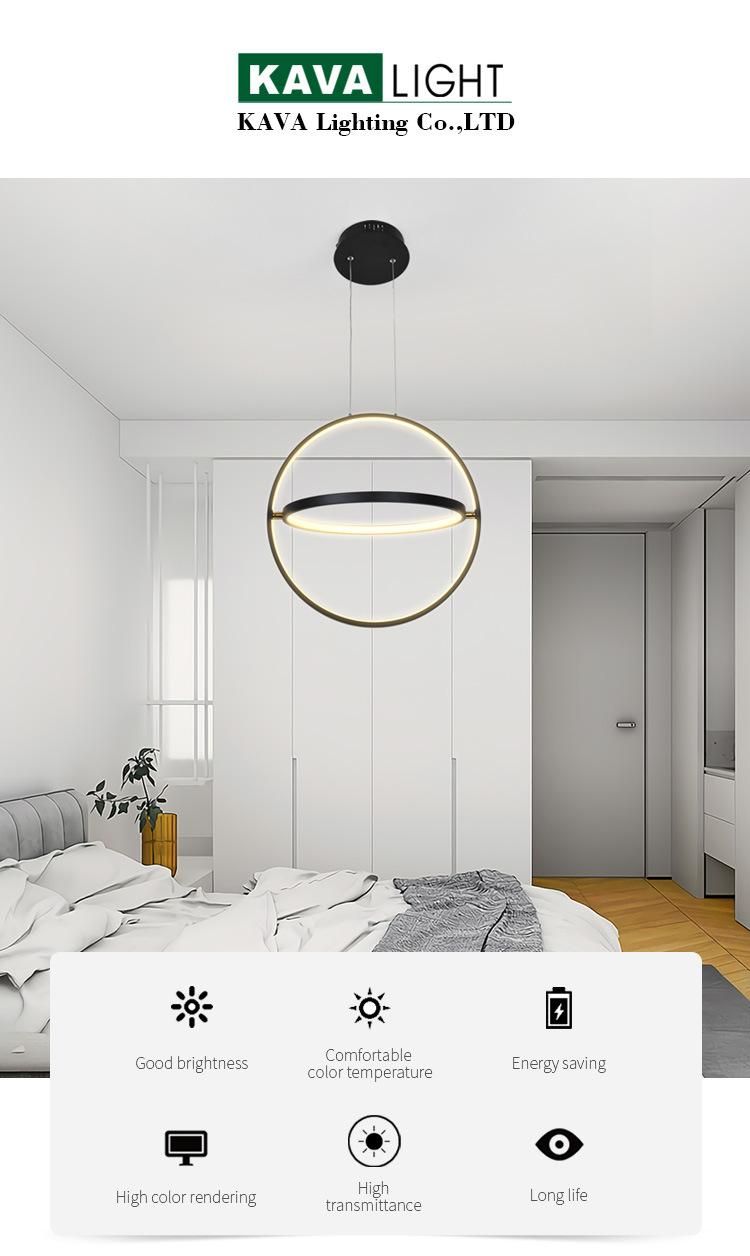 Modern Simple Round Home Office Lighting Art Decor LED 32W Chandeliers Pendant Light