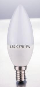 SMD E27 E14 5W White LED Bulb High Quality High Power LED Lamp LED Light LED Ligthing LED Bulb Light for Indoor with CE RoHS (LES-C37B-5W)