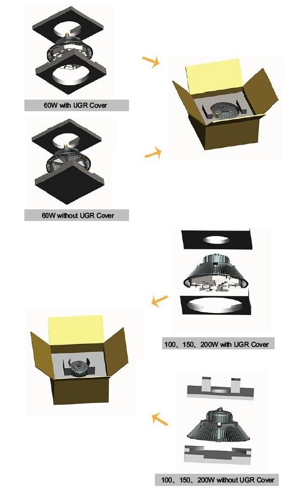 Economical 100W Industrial Lighting LED High Bay with Epistar Chip