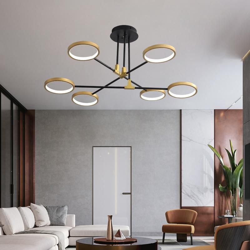 Round Acrylic LED Chandelier Nordic Design for Living Room