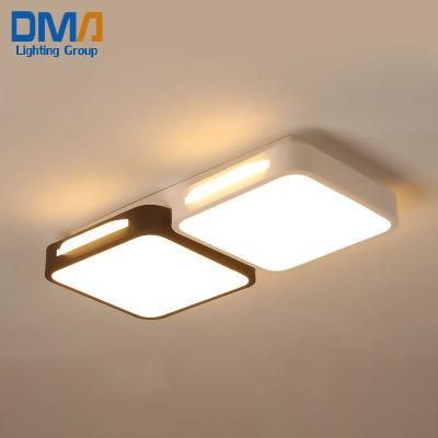 Surface Living Room Square Dimmable LED Ceiling Lamp Remote Lighting Modern