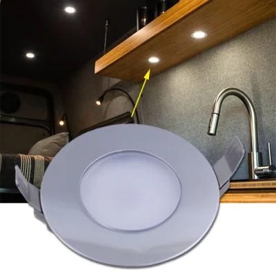 Waterproof 12V Blue White Dual Color Recessed 316L Stainless Steel 3W IP67 Interior Boat LED Downlight