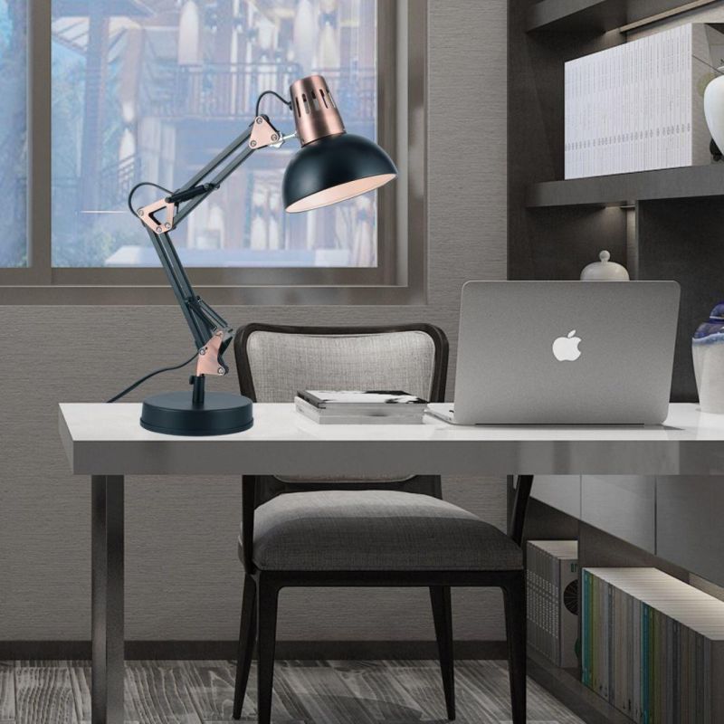 E27 Bulb Holder, Classical Swing Arm Architect Lamp, Flexible Desk Light for Office, Reading, Bed