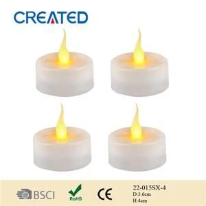 White Tea Light Candle for Houses Decoration/Battery-Powered Flameless LED Tealight Candles (22-015SX-4)