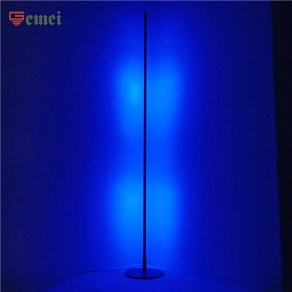 Indoor Home Decoration Colorful LED Round Base Floor Lamp with Remote