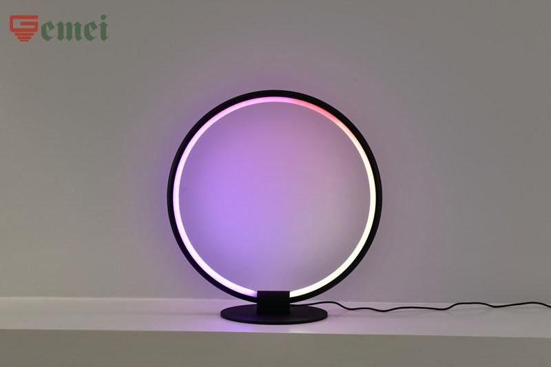 Hot Selling Indoor Home Table Lamp Bedroom Bedside LED Circle Desk Lamp