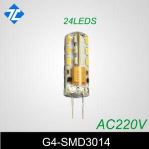 Car Light G4 Light 3W 24PCS SMD3014 LED Bulb Replace 30W Halogen Lamp 360 Beam Angle AC220V/110V