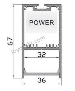 Linear Aluminum LED Profile (36*67mm)
