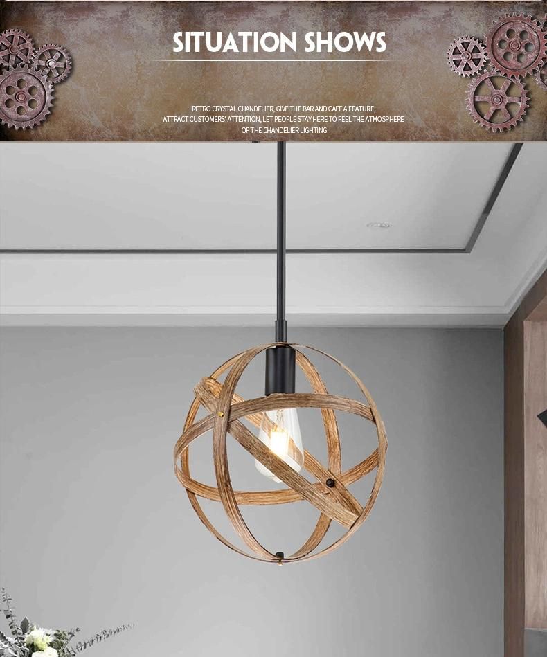 American Minimalist Home Living Room Wrought Iron Chandelier Cafe Restaurant Creative Chandelier