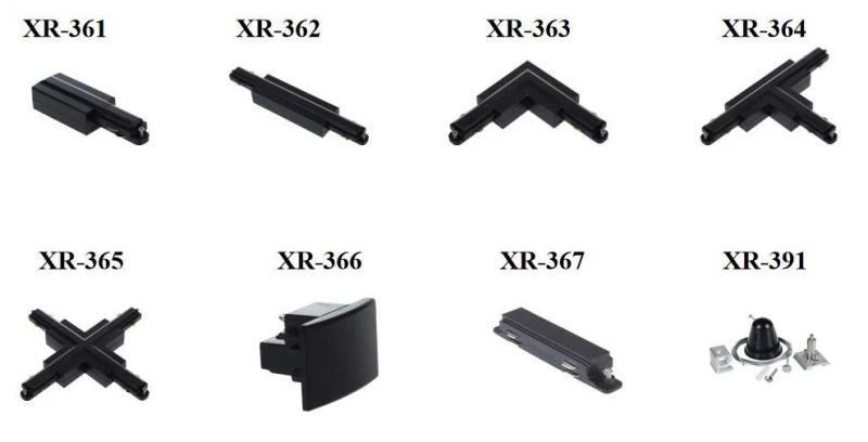 X-Track Single Circuit Black T Connector for 3wires Accessories (R1)