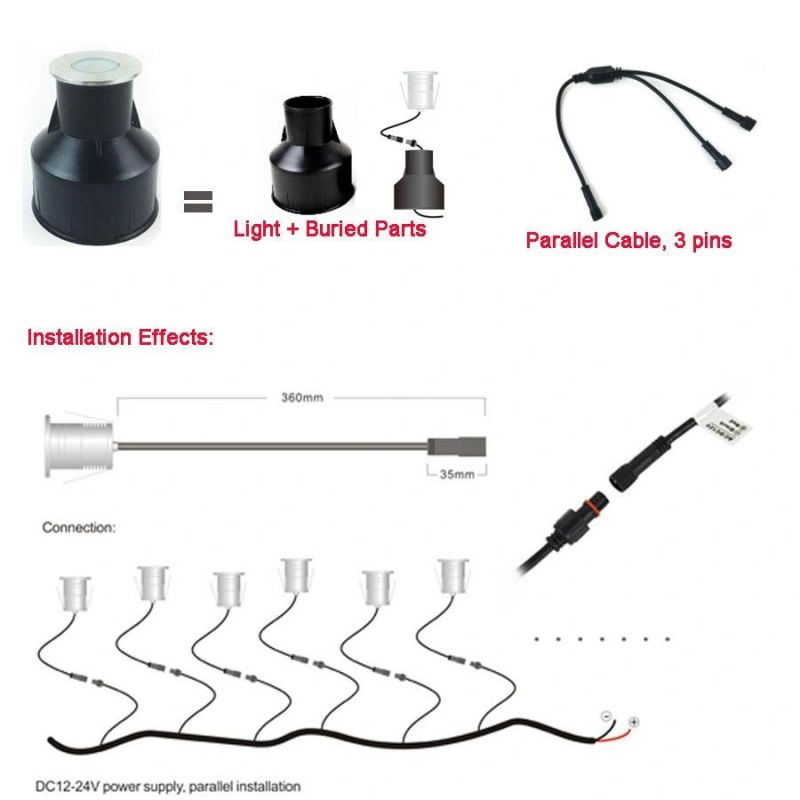 Mini Spot Pool 3W IP68 LED Lighting Waterproof Spotlight