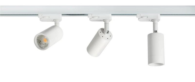 Classic Modern Commercial 3 Phase Track System COB LED Track Light GU10 Spot Light