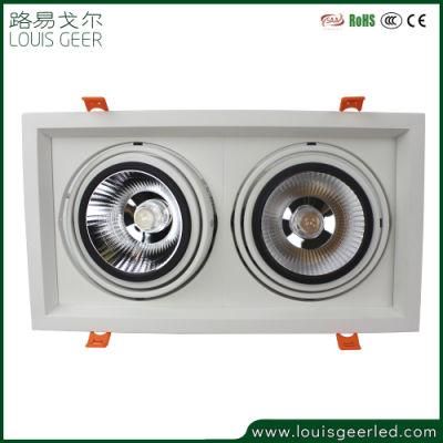 Distributor High Quality IP44 24W COB LED Downlight Ce RoHS 2*12W Hotel Downlight Smart LED Module Downlight Recessed Down Light