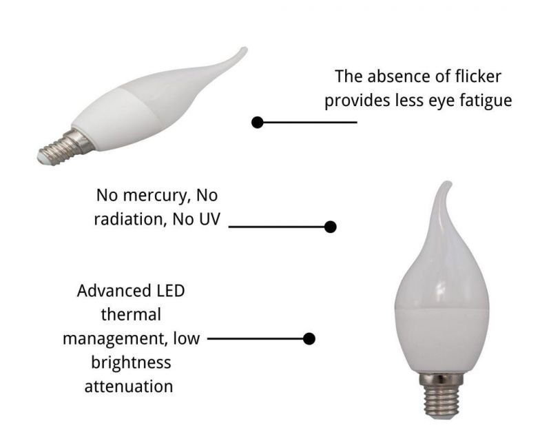 Factory Price, Fast Lead Time and Flexible OEM Service Help to Meet Customer′s Demand LED Flame Bulbs