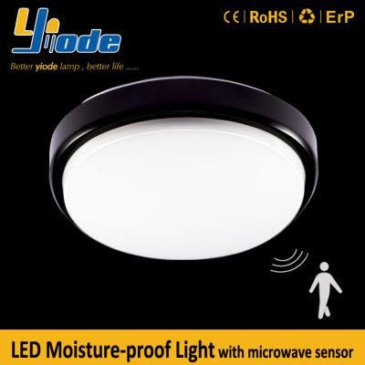 18W LED Bulkhead Outdoor Light with Microwave Sensor for Home for Stores