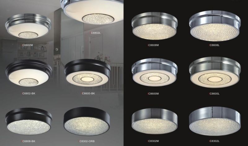 Modern LED Ceiling Lamp with Crystal, Elegant for Home Decorative