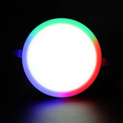 Bi-Color LED Recessed Lighting Adjustable Double Color LED Panel Light 24W