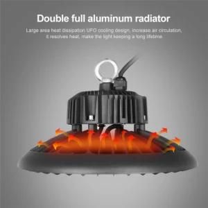 400W Equivalent 12000 Lumens Daylight LED UFO High Bay Light Warehouse Lighting Fixture Commercial Lighting in Factory Shop, Industrial