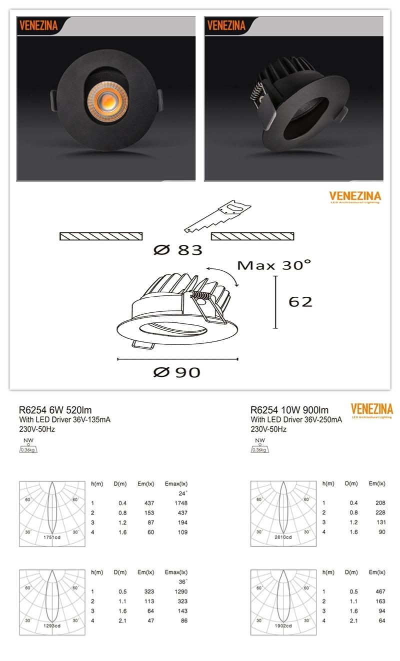 Directional Recessed Spotlight Spotting Fixture 6W/10W/15W LED Downlight LED Ceiling Light LED Spot Light LED Light LED Down Light