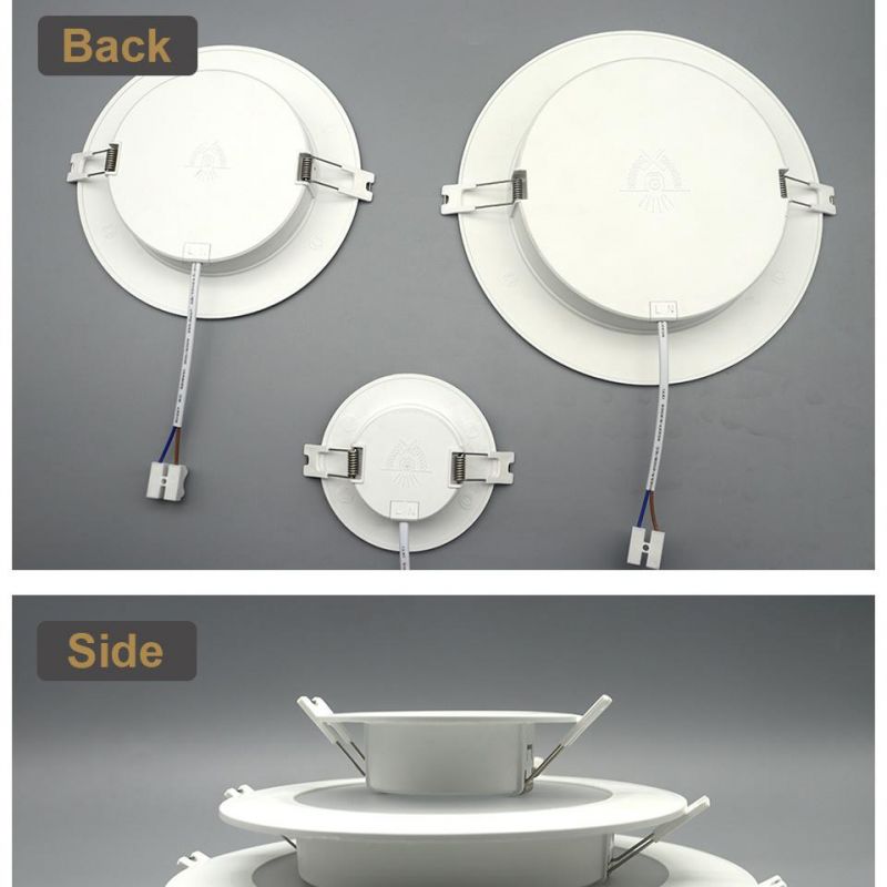 Factory Direct High Quality Indoor Lighting Recessed Round Slim Panel Light SMD 6W 10W 14W 17W 20W 24W LED Downlight