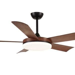 modern 52 Inch Ceiling Fan Lamp Ceiling 5 ABS Blades Remote Control DC Motor Fan with Lights
