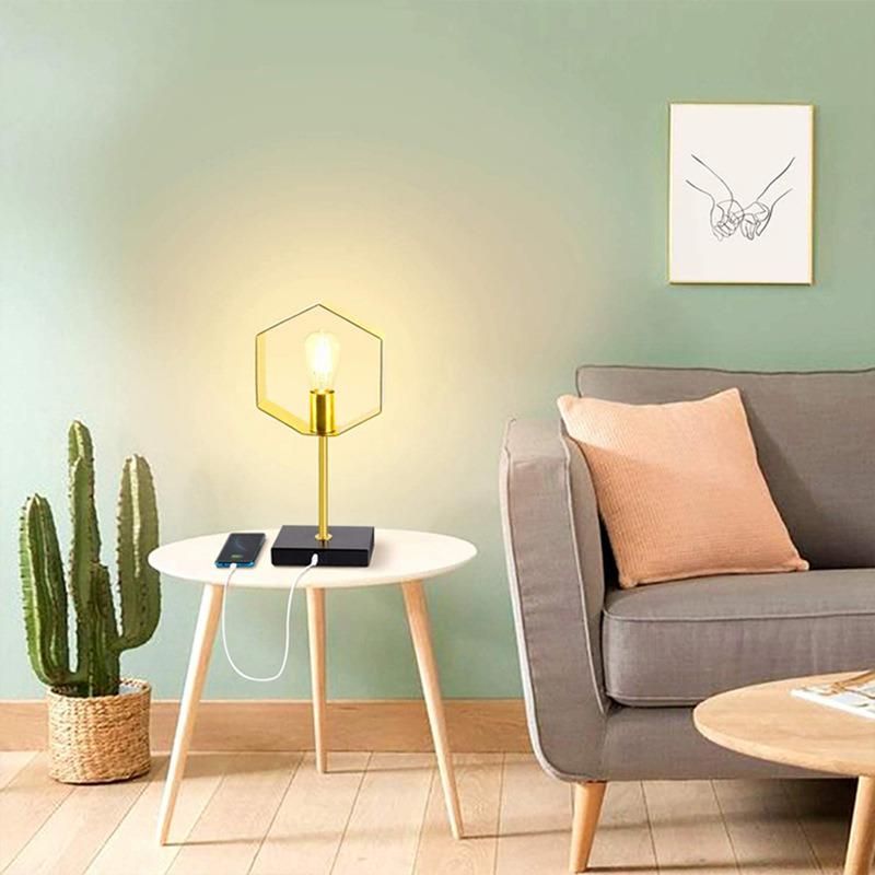 Amazon Modern Touch Dimmable USB Charging Desk Light Livingroom Metal Reading LED Table Lamps