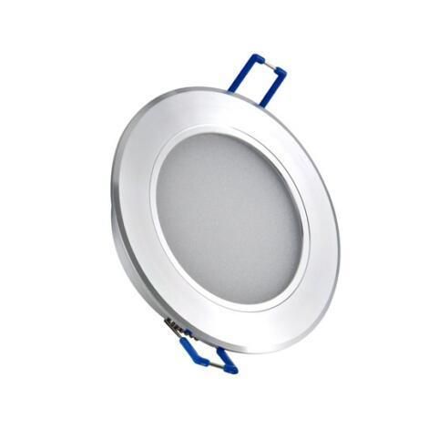 Round Panel Lighting Silver Recessed LED Downlight 7W/8W 4 Inch 3000K Warm White