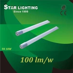 100lm/W Glass Cover Long Life Span LED T8 Light Tube