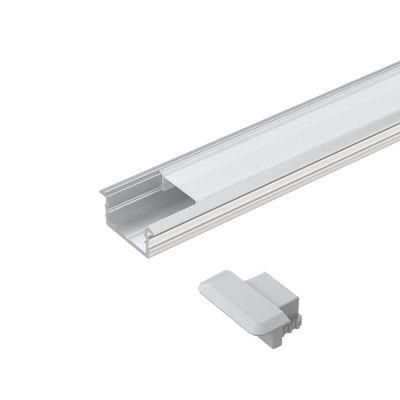 European Top Quality Slim LED Recessed Mounted Aluminium Linear Profile with End Cap
